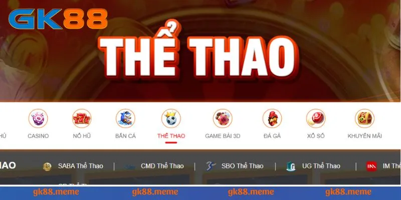 Hướng dẫn truy cập sảnh thể thao GK88